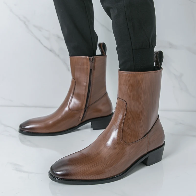 Men Shoes Ecco - Bottines classiques confortables Botas mode hommes