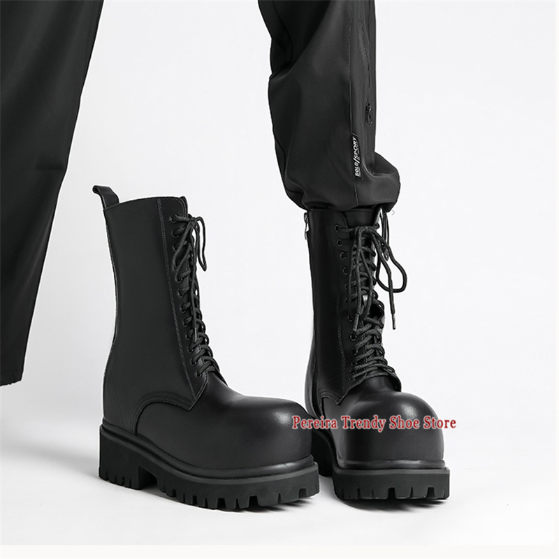 Men'S Shoes To Increase Height - Bottes de moto tendance automne-hiver à