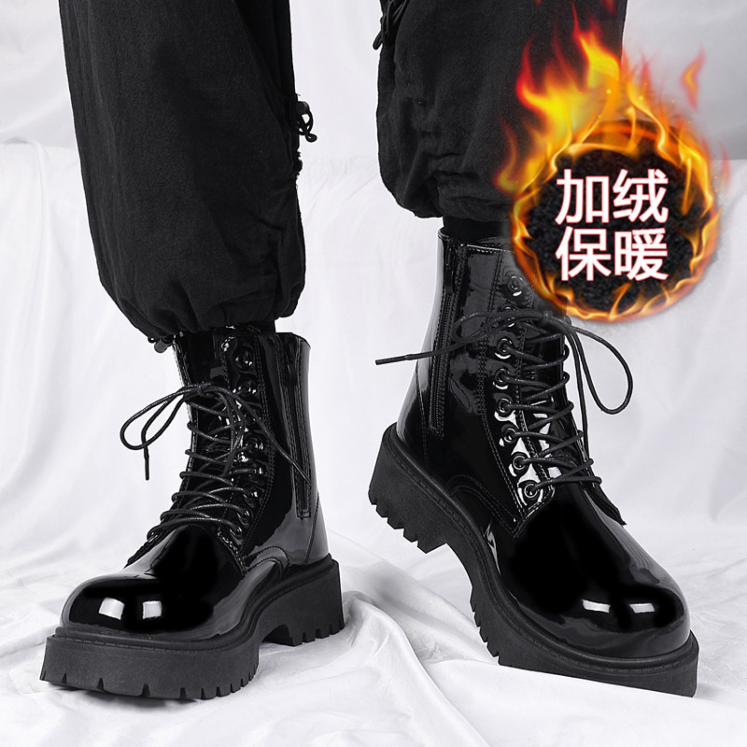 Men Shoes Ecco - Bottes hautes en peluche chaude pour