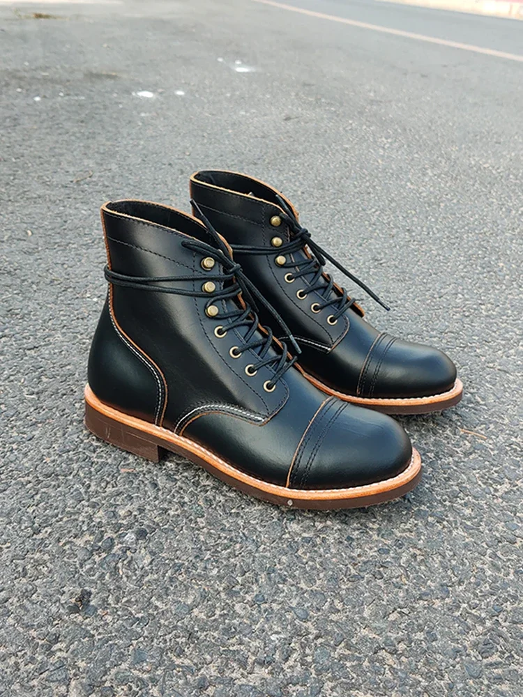 Men Shoes Classic - Bottes vintage cousues Goodyear en cuir