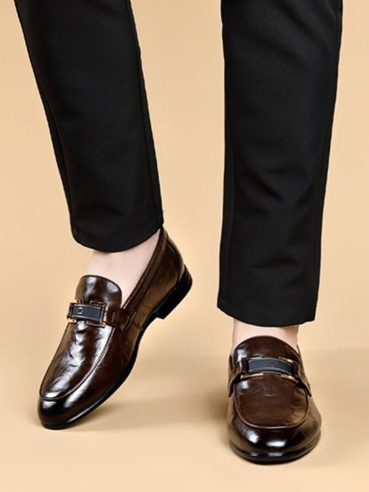 Men Shoes Official - Chaussure sociale à talons bas pour