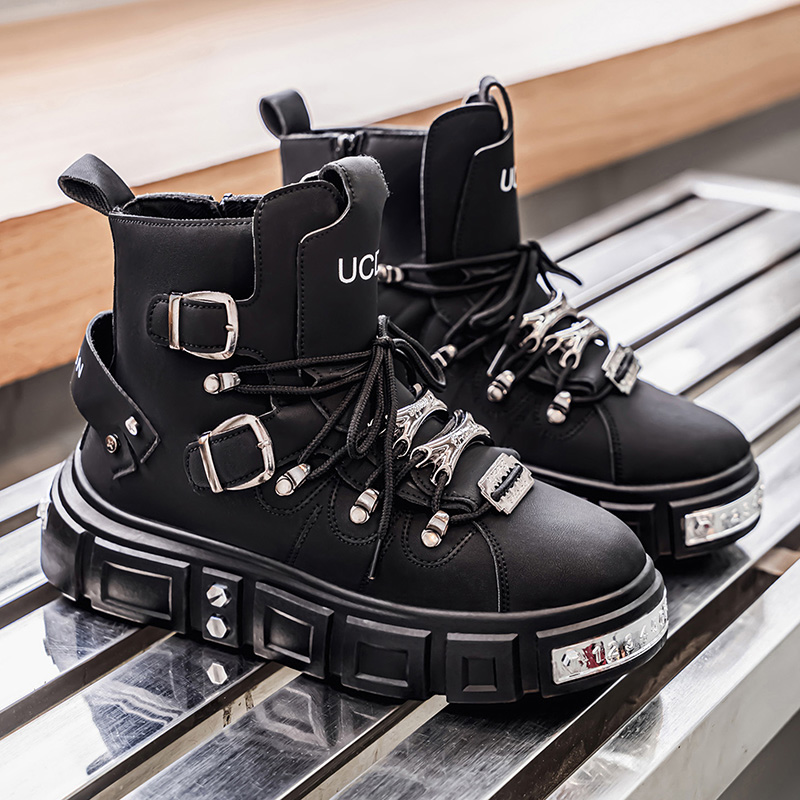 Men'S Shoes To Increase Height - Bottes de moto classiques polyvalentes pour