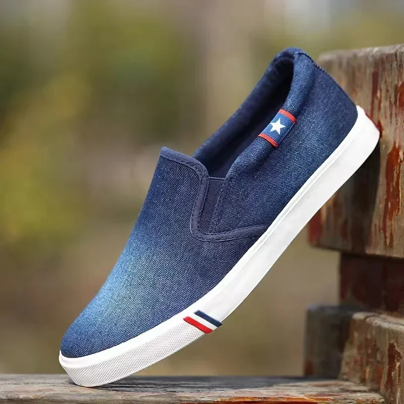 Men Shoes Vans - Denim hommes toile chaussures sans lacet