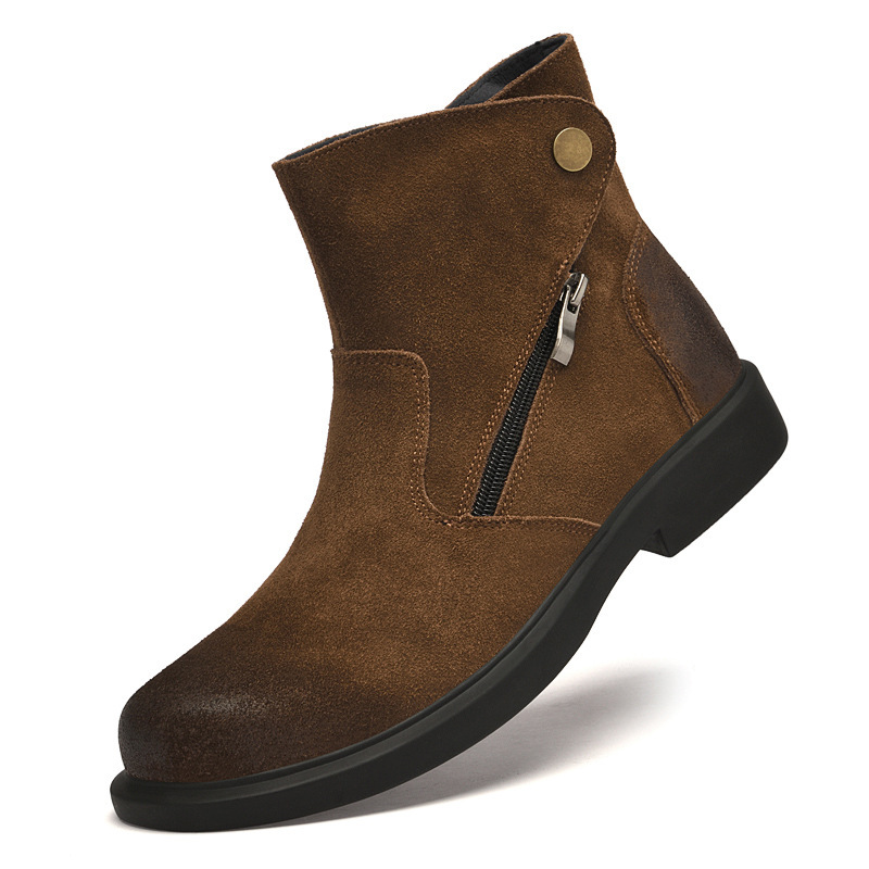 Bottes Chelsea vintage en daim - Men Shoes Size 46 avis et prix