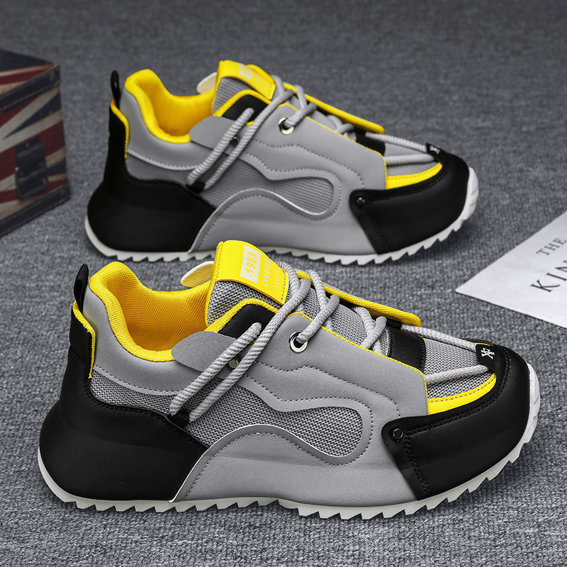 Baskets Chunky Dad Grises, Noi - Men Shoes Trainers avis et prix