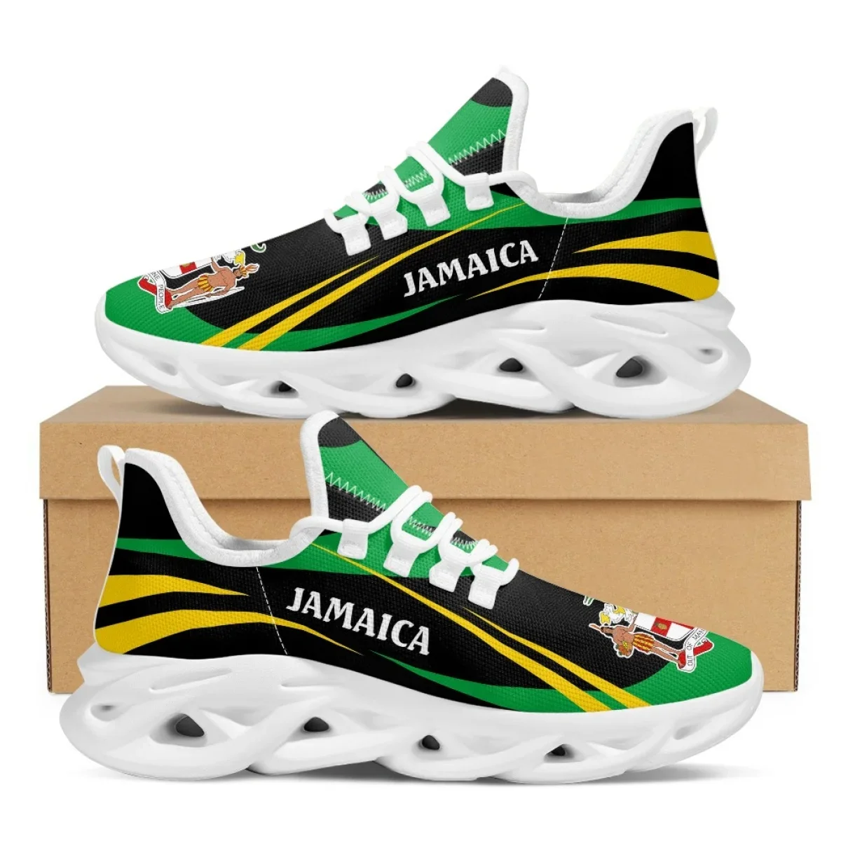 Jamaïque drapeau imprimer chau - Men Shoes Trainers avis et prix