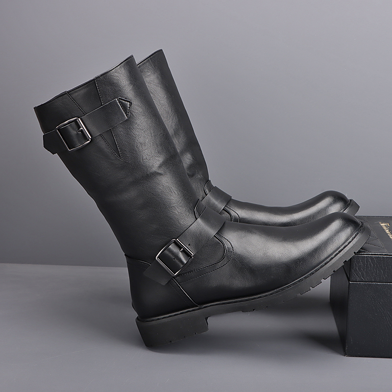 Bottes de moto hautes de style - Men'S Shoes Zipper avis et prix
