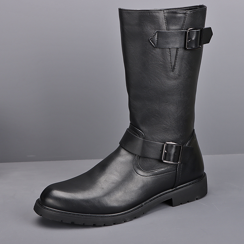 Bottes de moto hautes de style - Men'S Shoes Zipper avis et prix