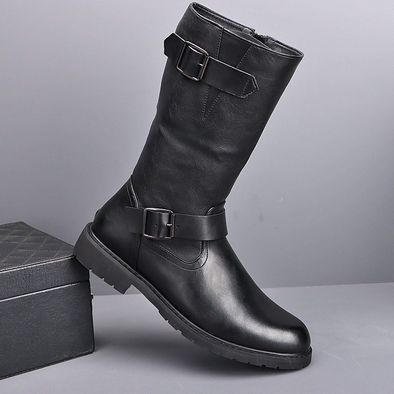 Bottes de moto hautes de style - Men'S Shoes Zipper avis et prix