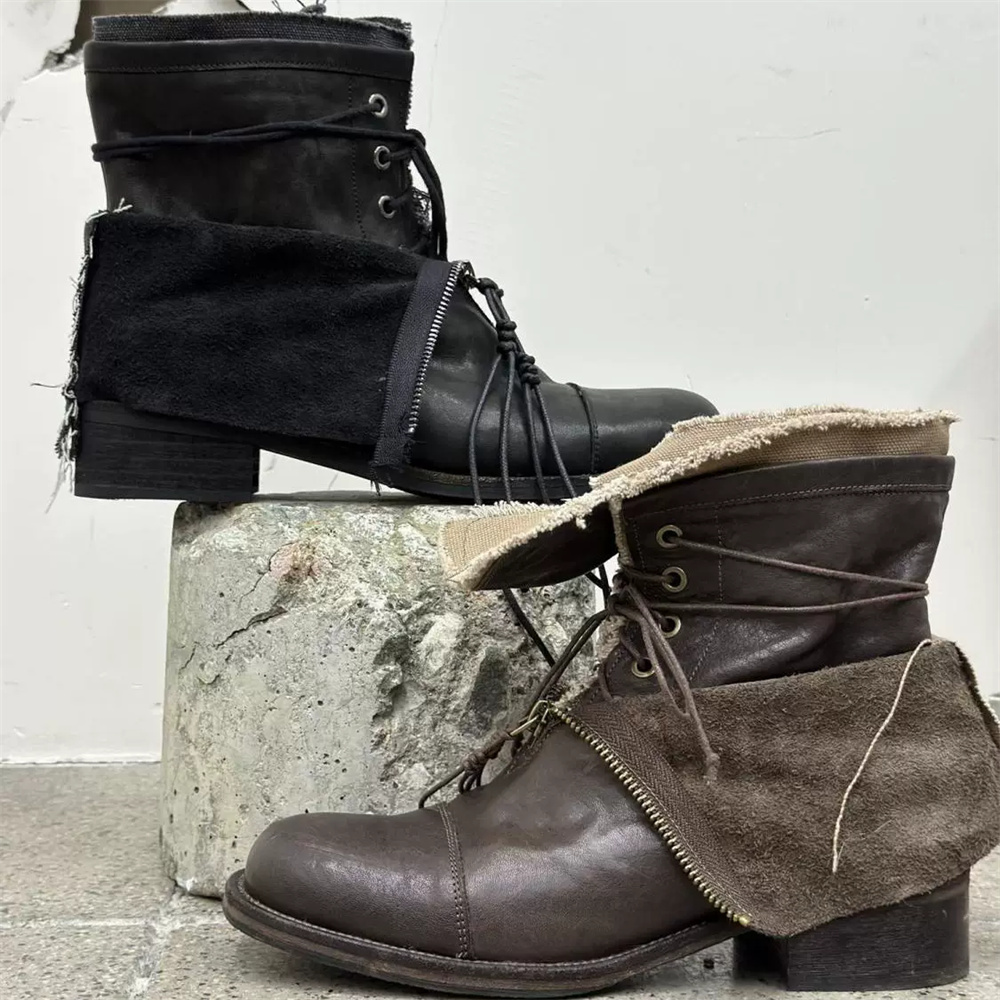 Bottes tendance à semelle épai - Men'S Shoes Zipper avis et prix