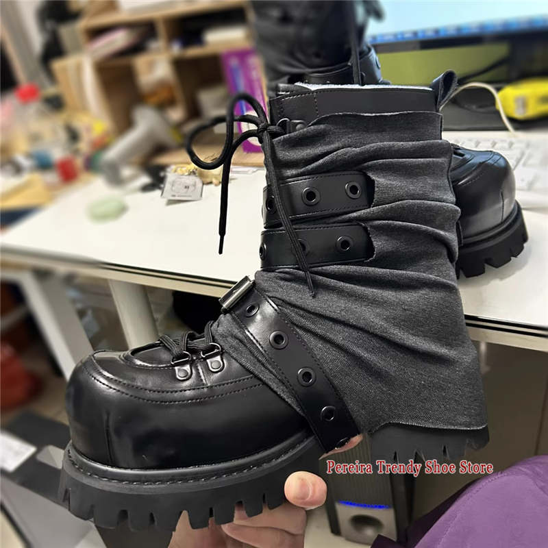Bottes de moto rétro punk à se - Men'S Shoes To Increase Height avis et prix