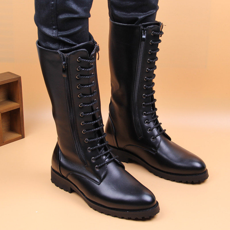 Bottes hautes de luxe pour hom - Men'S Shoes Zipper avis et prix