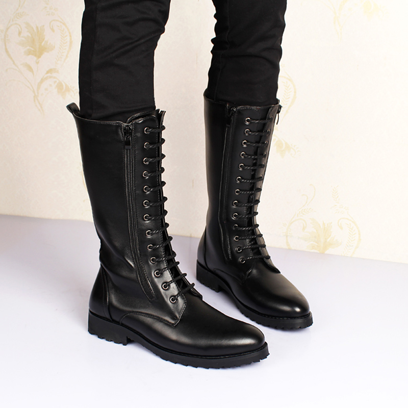 Bottes hautes de luxe pour hom - Men'S Shoes Zipper avis et prix