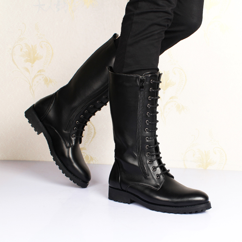 Bottes hautes de luxe pour hom - Men'S Shoes Zipper avis et prix