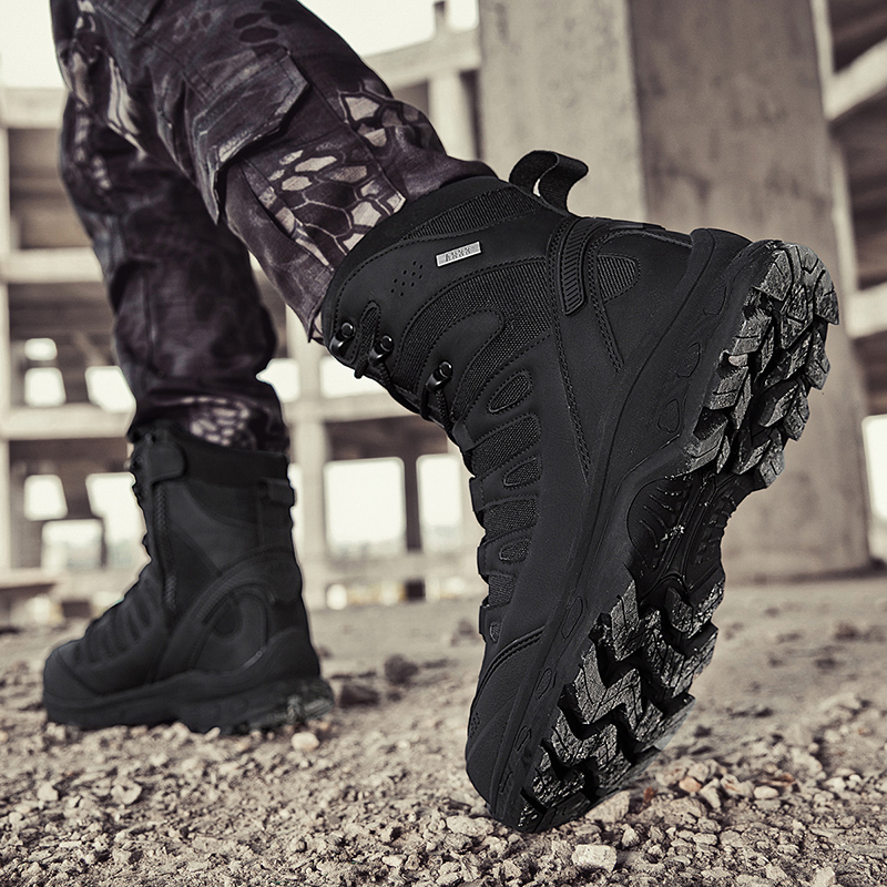 Nouveaux hommes bottes tactiqu - Men'S Shoes Zipper avis et prix