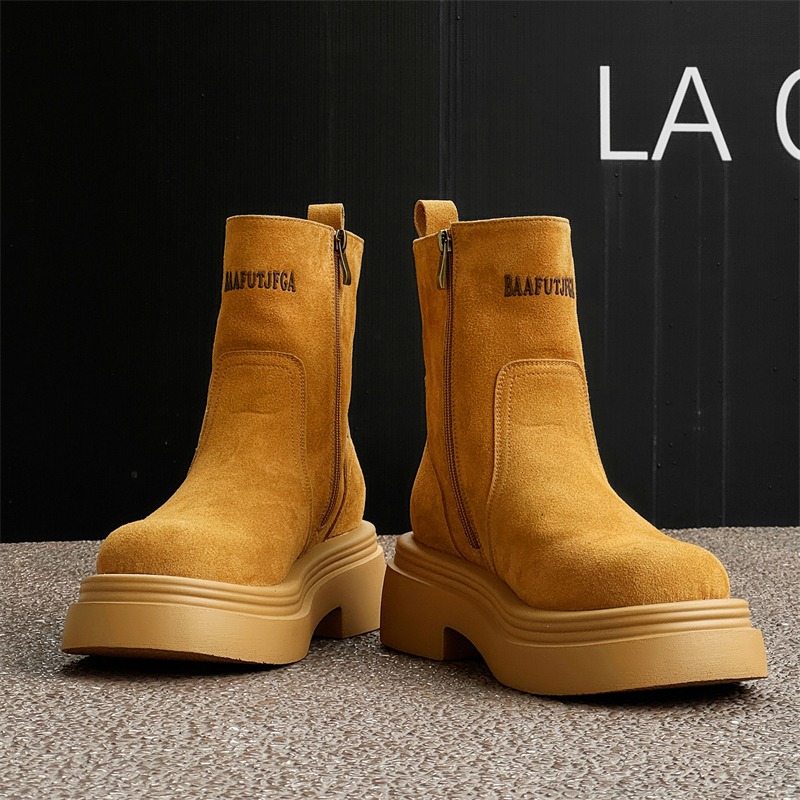Bottes courtes rétro d'hiver p - Men'S Shoes Zipper avis et prix